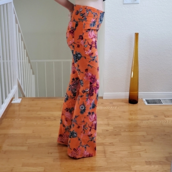 Free People Printed Pull On Cords Flare Pant - Picture 3 of 8